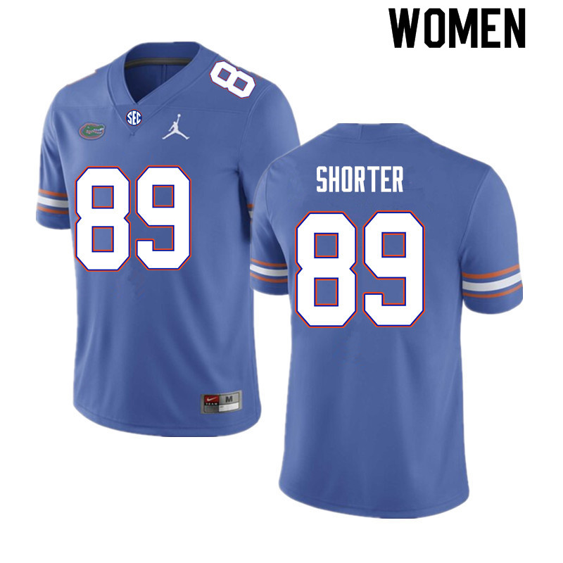 Women #89 Justin Shorter Florida Gators College Football Jerseys Sale-Royal
